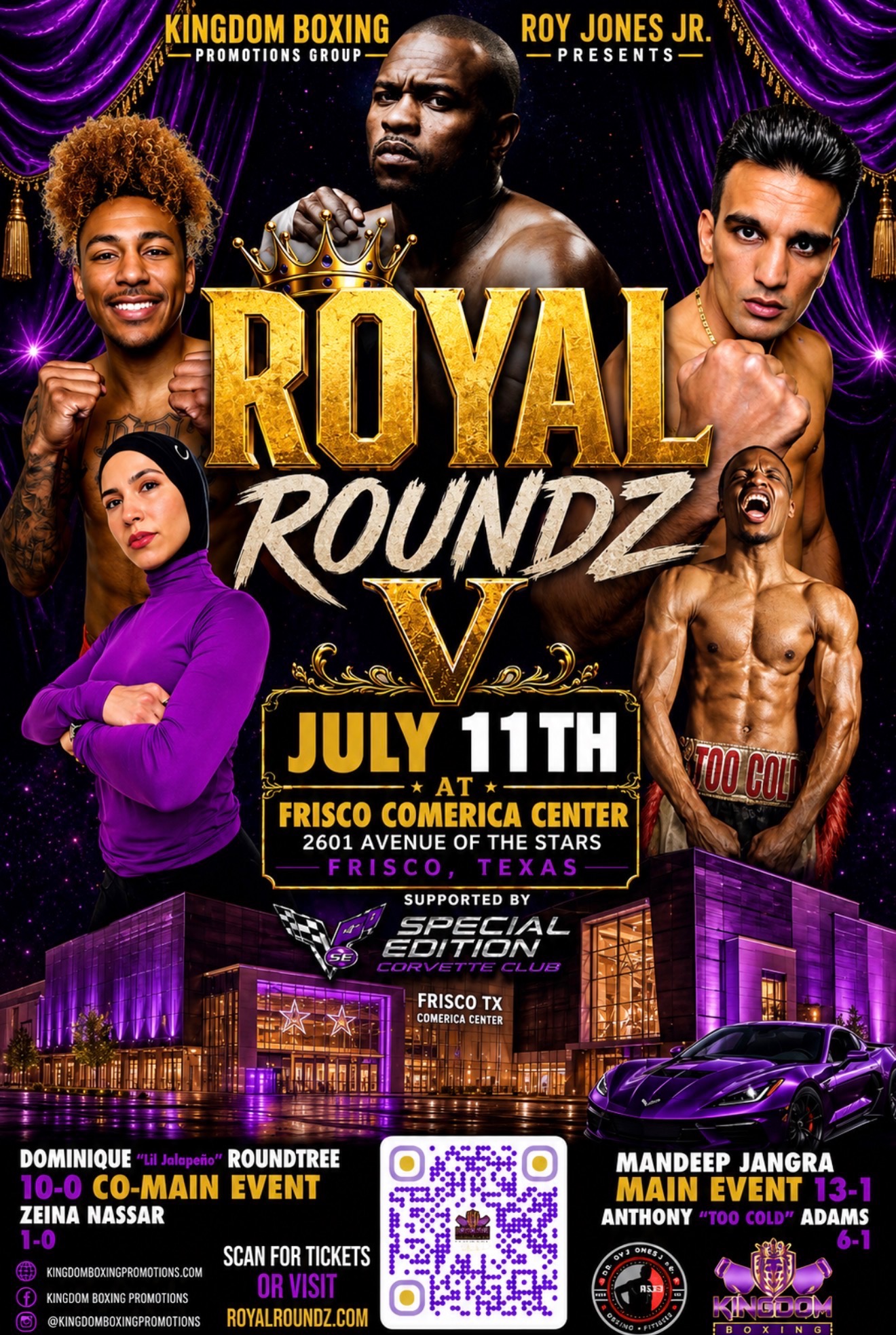 Royal Roundz V boxing event flyer