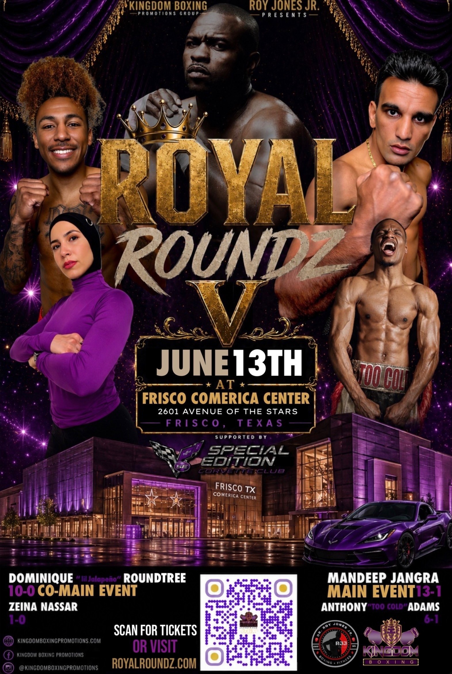 Royal Roundz V boxing event flyer