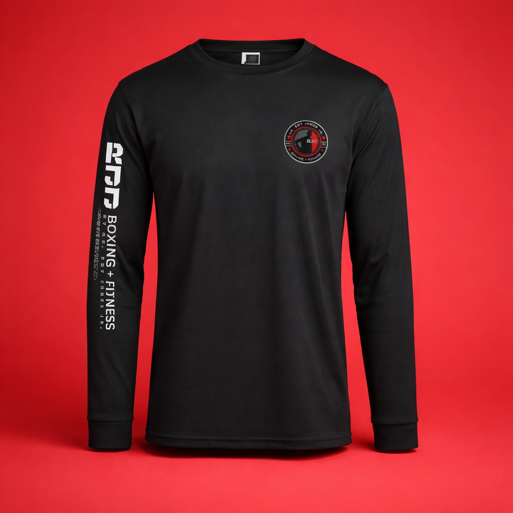 Black long sleeve performance top