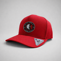 Red black trucker cap