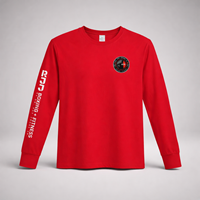 Red long sleeve performance shirt